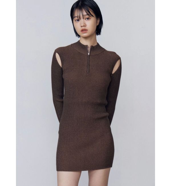 EMODA「オープンリブジップニットワンピース」|ワンピース|