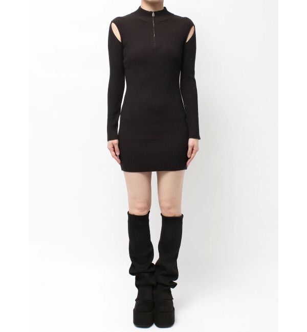 EMODA「オープンリブジップニットワンピース」|ワンピース|