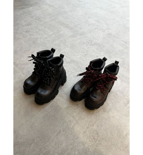 EMODA「レースアップタンクソールブーツ」|ショートブーツ|