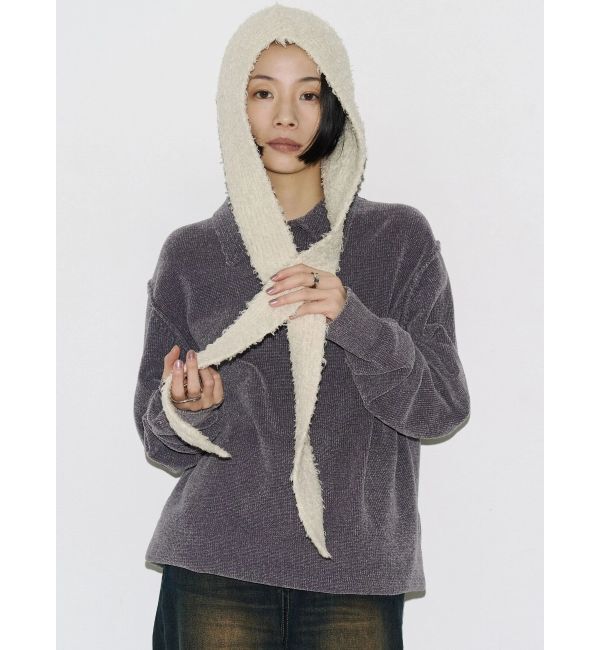 EMODA「【VEQUM】VELOUR TEXTURE KNIT POLO」|ニット・セーター|