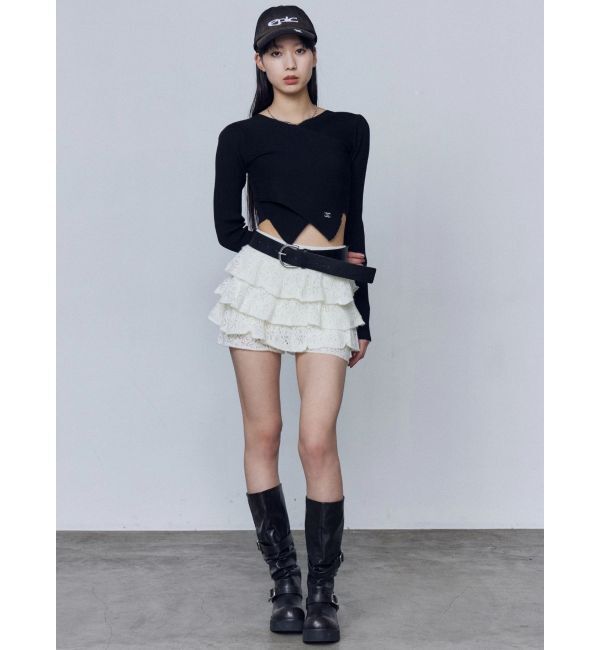 EMODA「ワイドクロスクロップドニット」|ニット・セーター|