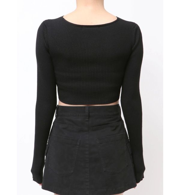 EMODA「ワイドクロスクロップドニット」|ニット・セーター|