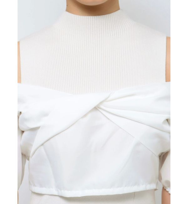 MERCURYDUO「異素材ドッキングナローニットワンピース」|ワンピース|