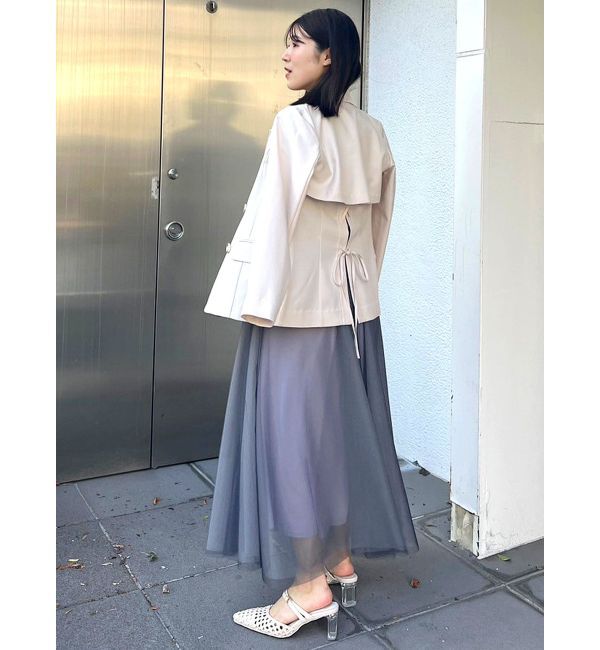 MERCURYDUO「チュールドッキングビスチェニットワンピース」|ワンピース|