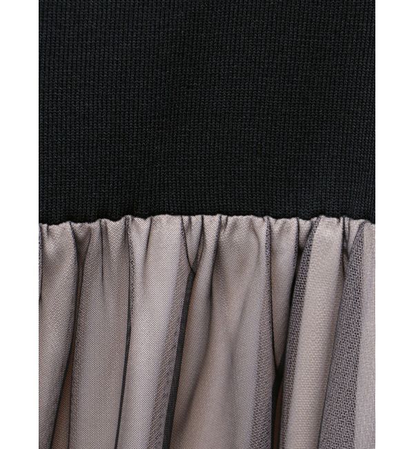 MERCURYDUO「チュールドッキングビスチェニットワンピース」|ワンピース|