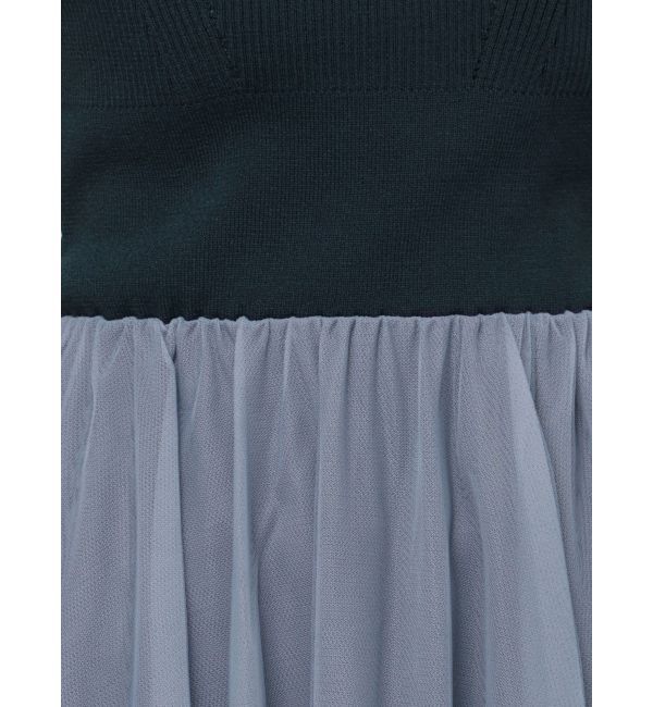 MERCURYDUO「チュールドッキングビスチェニットワンピース」|ワンピース|