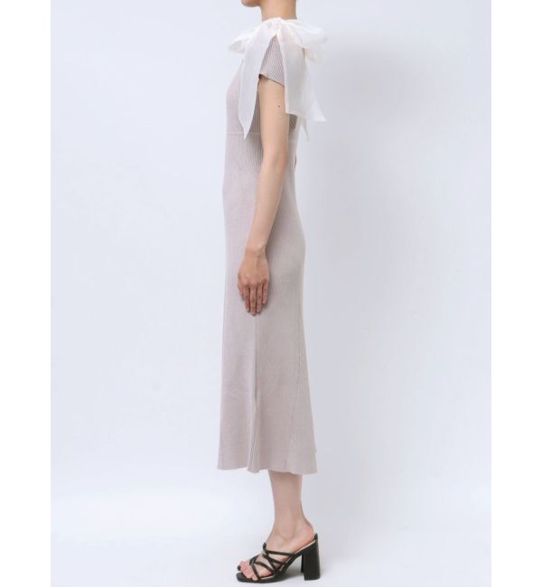 MERCURYDUO「ショルダーリボンニットワンピース」|ワンピース|