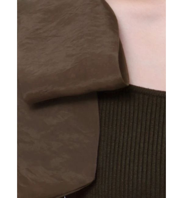 MERCURYDUO「ショルダーリボンニットワンピース」|ワンピース|