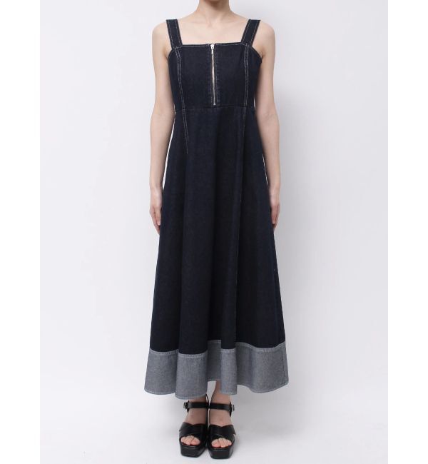 MERCURYDUO「ヘムデザインデニムジャンスカ」|ワンピース|