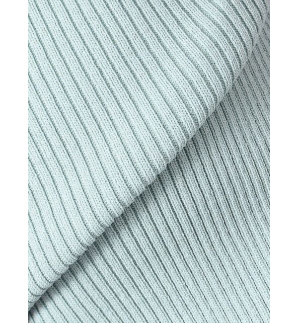 MERCURYDUO「異素材シャーリングフリルニット」|ニット・セーター|