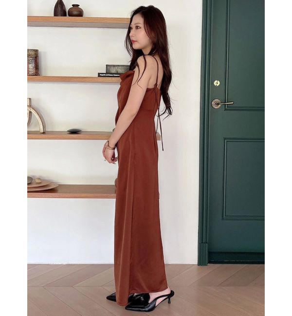 MERCURYDUO「サテンキャミナローワンピース」|ワンピース|