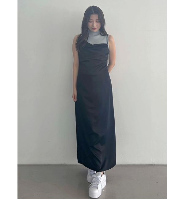 MERCURYDUO「サテンキャミナローワンピース」|ワンピース|