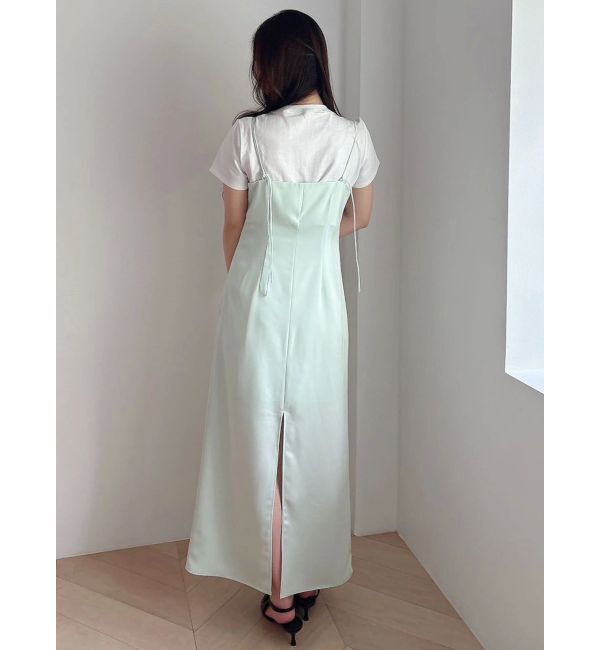 MERCURYDUO「サテンキャミナローワンピース」|ワンピース|