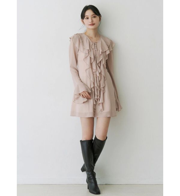MERCURYDUO「ラッフルフリルミニワンピース」|ワンピース|