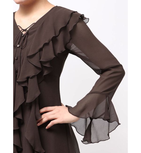 MERCURYDUO「ラッフルフリルミニワンピース」|ワンピース|