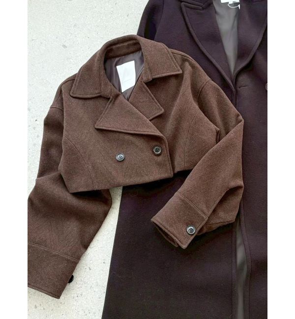 MERCURYDUO「クロップドジャケット」|その他|ブラウン