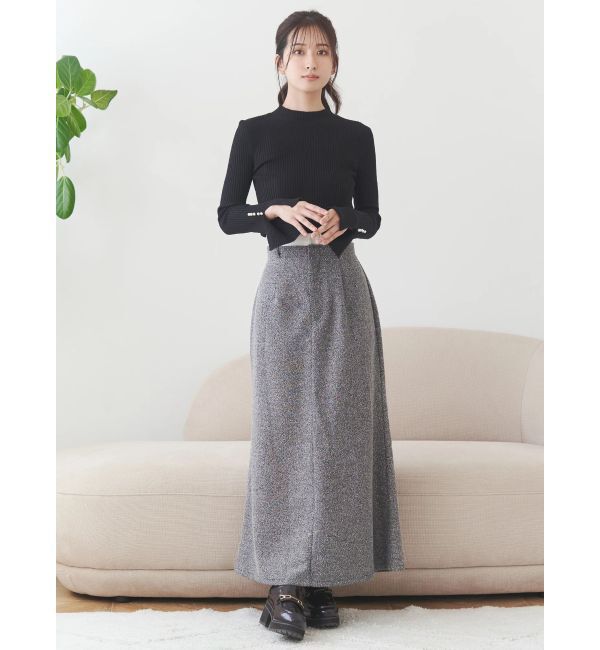 MERCURYDUO「ウエストレイヤードナロースカート」|スカート|