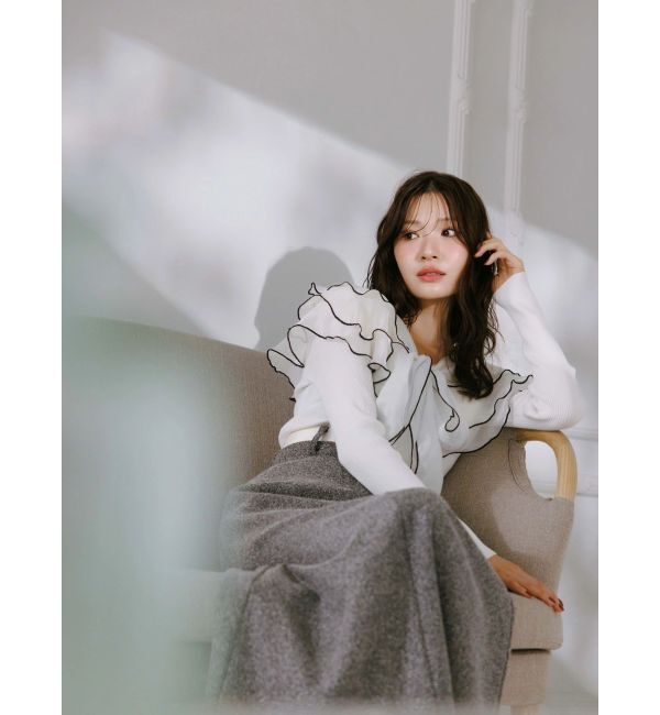 MERCURYDUO「ウエストレイヤードナロースカート」|スカート|