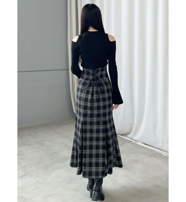 MERCURYDUO「ショルダースリットナローストラップニット」|ニット・セーター|