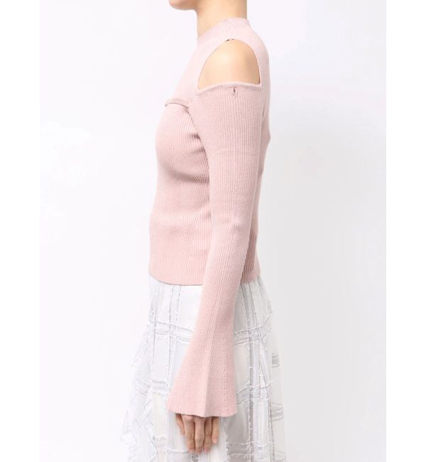 MERCURYDUO「ショルダースリットナローストラップニット」|ニット・セーター|
