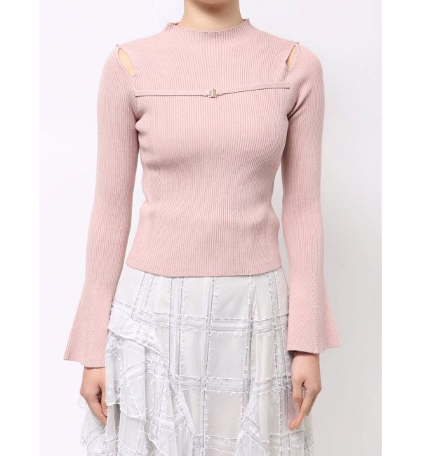 MERCURYDUO「ショルダースリットナローストラップニット」|ニット・セーター|