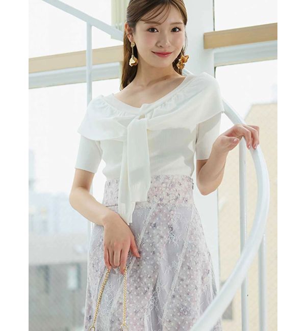 MERCURYDUO「レイヤードライクツイストニット」|ニット・セーター|