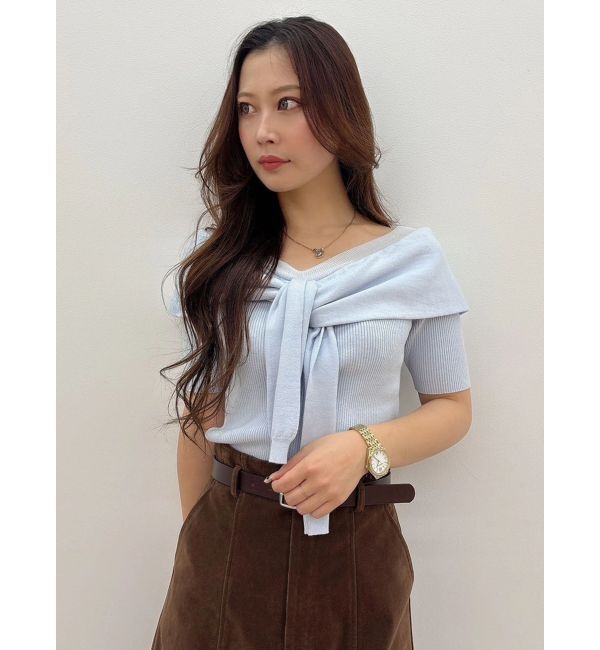 MERCURYDUO「レイヤードライクツイストニット」|ニット・セーター|