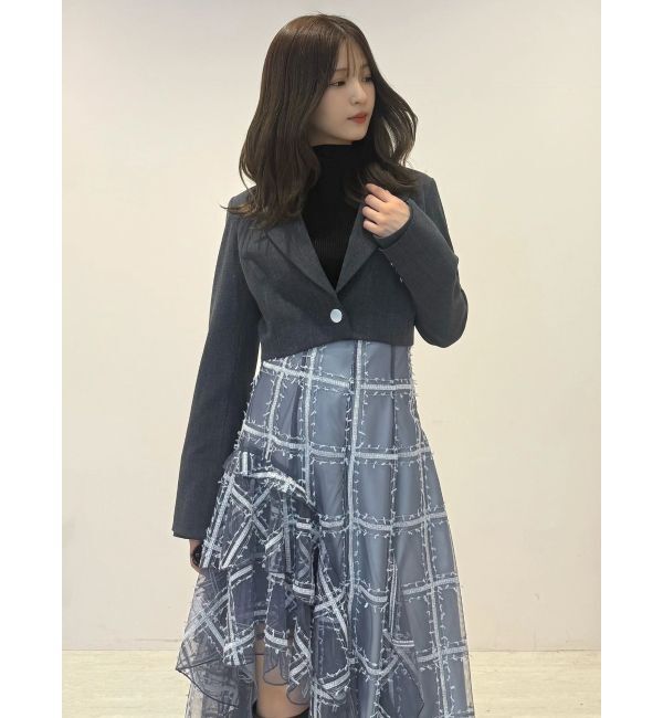 MERCURYDUO「【セットアップ着用可】クロップドジャケット」|テーラードジャケット|