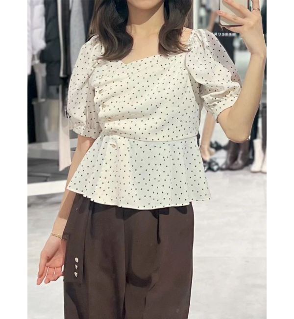 MERCURYDUO「2WAYドットペプラムブラウス」|シャツ・ブラウス|