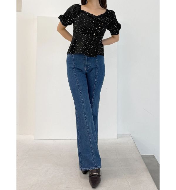 MERCURYDUO「2WAYドットペプラムブラウス」|シャツ・ブラウス|