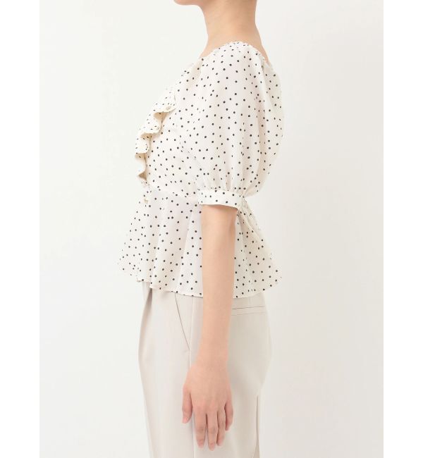 MERCURYDUO「2WAYドットペプラムブラウス」|シャツ・ブラウス|