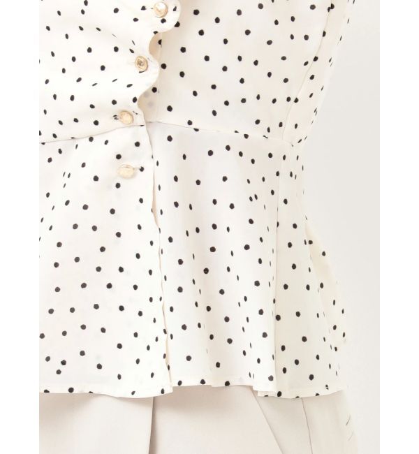 MERCURYDUO「2WAYドットペプラムブラウス」|シャツ・ブラウス|