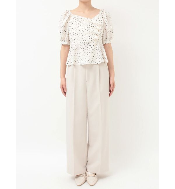 MERCURYDUO「2WAYドットペプラムブラウス」|シャツ・ブラウス|