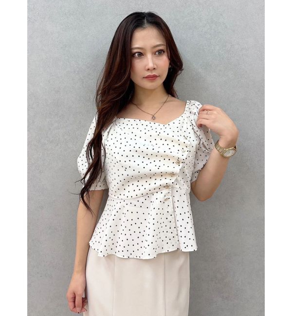 MERCURYDUO「2WAYドットペプラムブラウス」|シャツ・ブラウス|