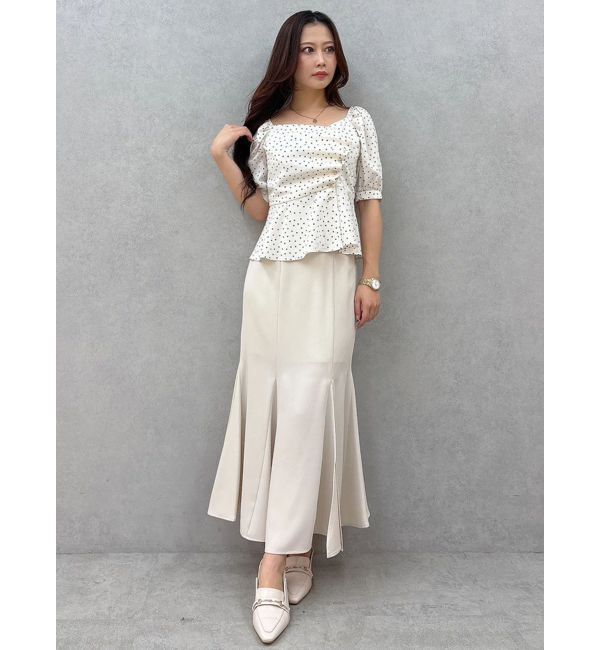 MERCURYDUO「2WAYドットペプラムブラウス」|シャツ・ブラウス|