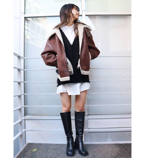 MURUA「ラウンドロングブーツ」|ロングブーツ|