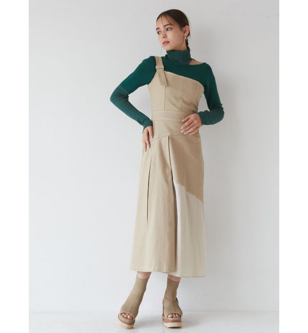 MURUA「ワンショルジャンスカ」|ジャンパースカート|