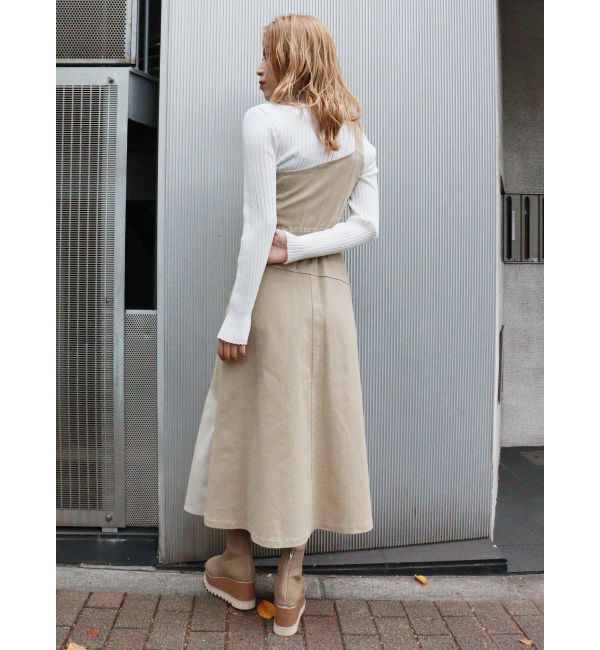 MURUA「ワンショルジャンスカ」|ジャンパースカート|