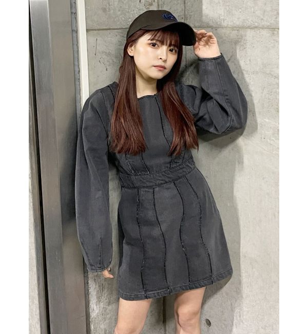 MURUA「カーブステッチミニワンピース」|ワンピース|