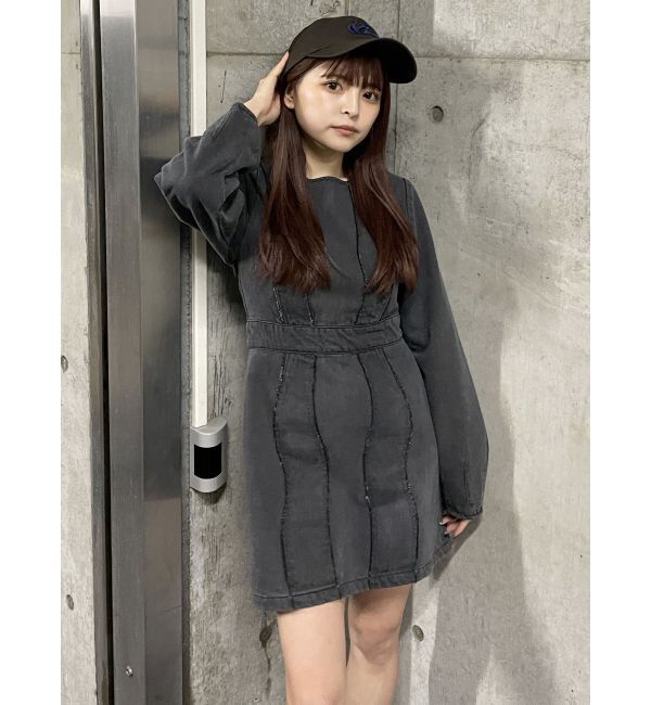 MURUA「カーブステッチミニワンピース」|ワンピース|