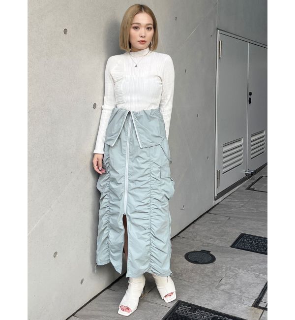 MURUA「シャーリングカーゴワンピース」|ワンピース|