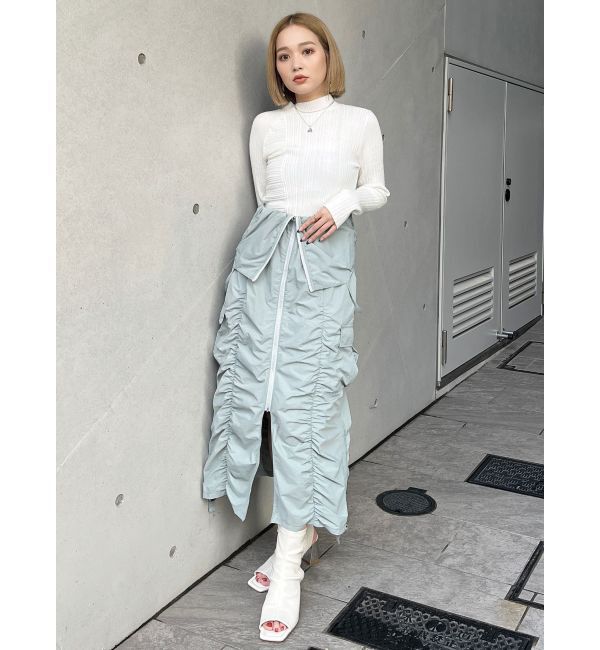 MURUA「シャーリングカーゴワンピース」|ワンピース|