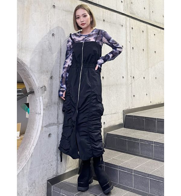 MURUA「シャーリングカーゴワンピース」|ワンピース|