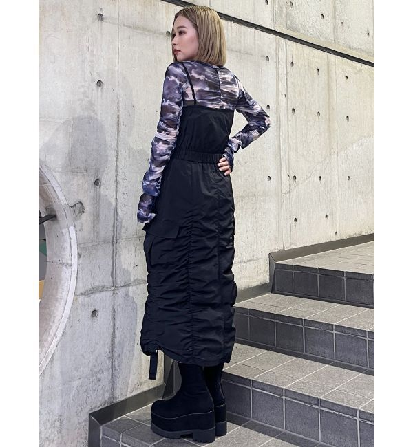 MURUA「シャーリングカーゴワンピース」|ワンピース|