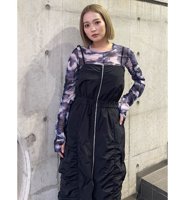 MURUA「シャーリングカーゴワンピース」|ワンピース|