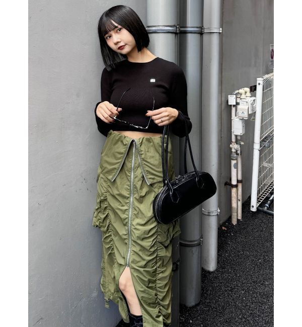 MURUA「シャーリングカーゴワンピース」|ワンピース|