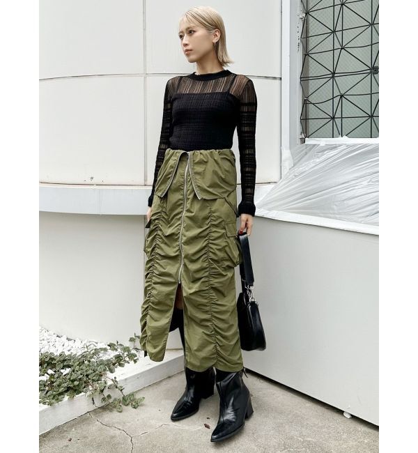 MURUA「シャーリングカーゴワンピース」|ワンピース|