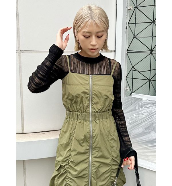 MURUA「シャーリングカーゴワンピース」|ワンピース|