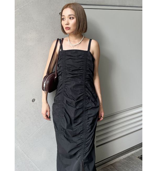 MURUA「アシメギャザーキャミワンピース」|ワンピース|