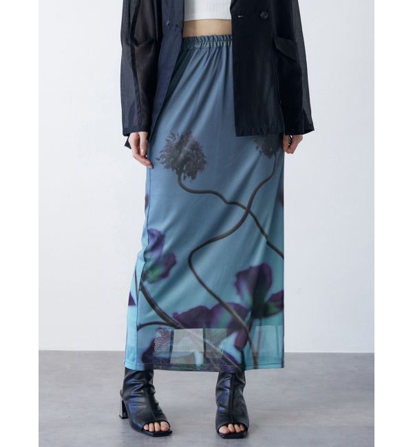 MURUA「プリントシアーナロースカート」|スカート|ライトグリーン